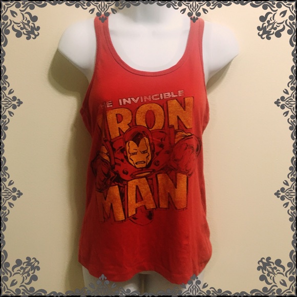 Marvel Tops - Fading Iron Man Racerback Top